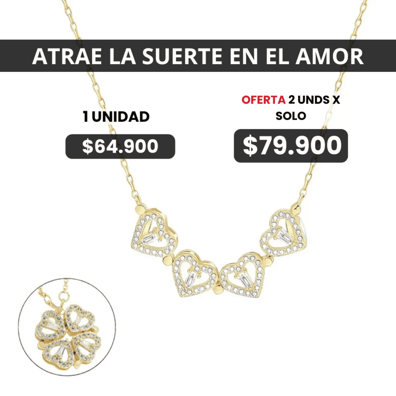LuvTrove®️|Collar Trébol Corazón