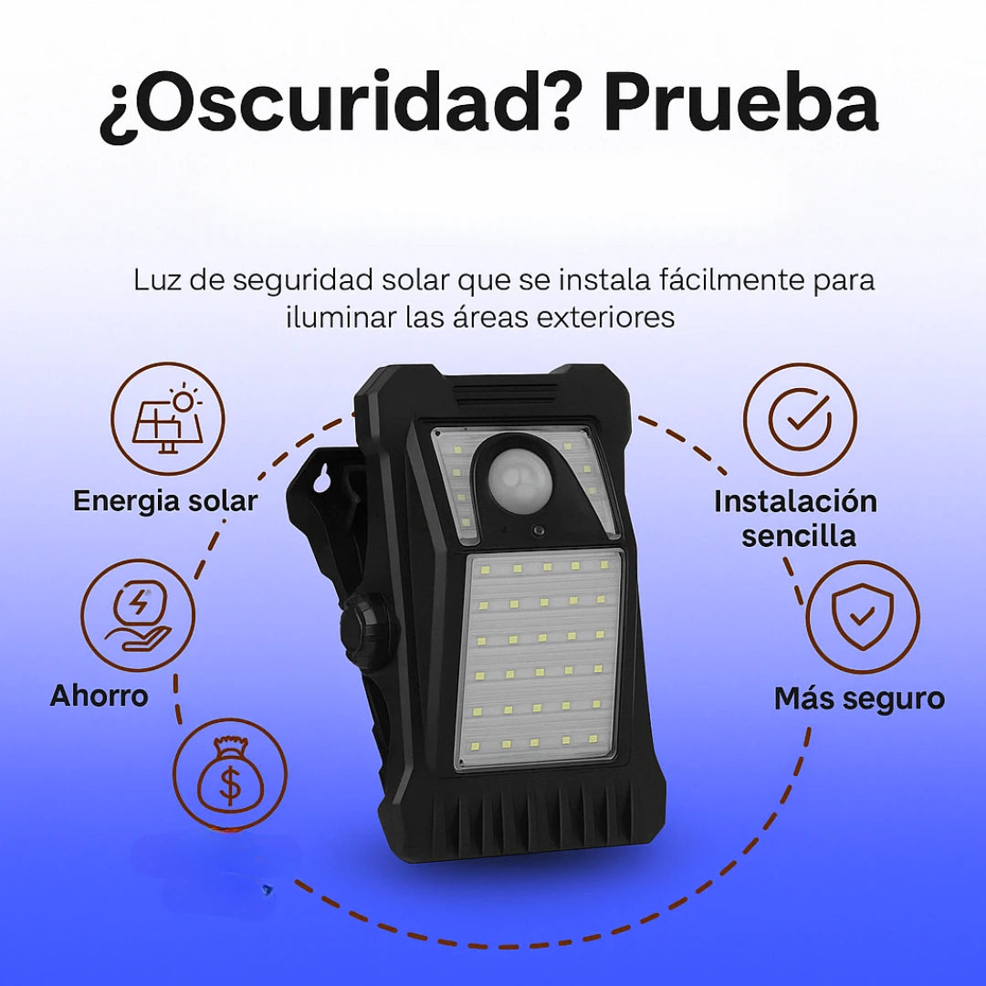 Solvix®️|Luz Solar Inteligente con Clip y Sensor de Movimiento