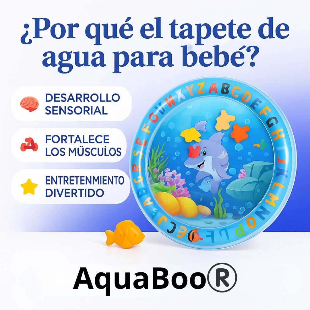 AquaBoo®️|Tapete Sensorial de Agua para Bebés