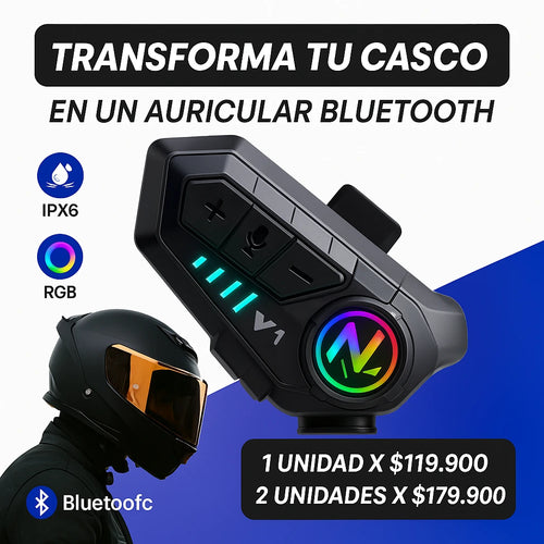 VibeHelmet®️|Intercomunicador Bluetooth para Casco