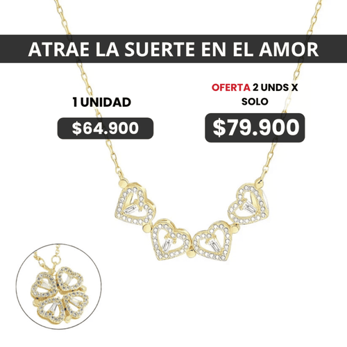 LuvTrove®️|Collar Trébol Corazón