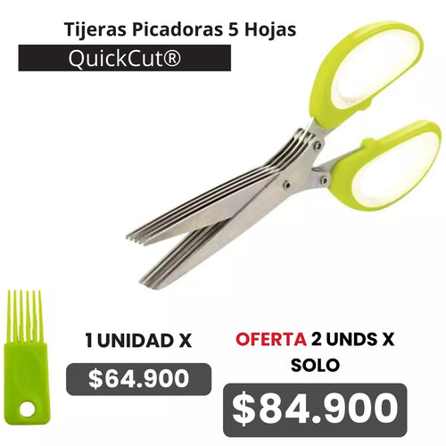 QuickCut®️|Tijeras Picadoras 5 Hojas