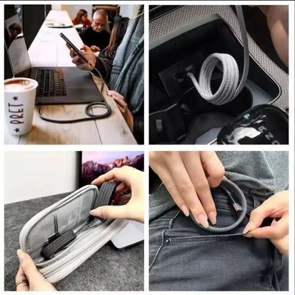 CableMag®️|Cable USB Magnético Enrrollable