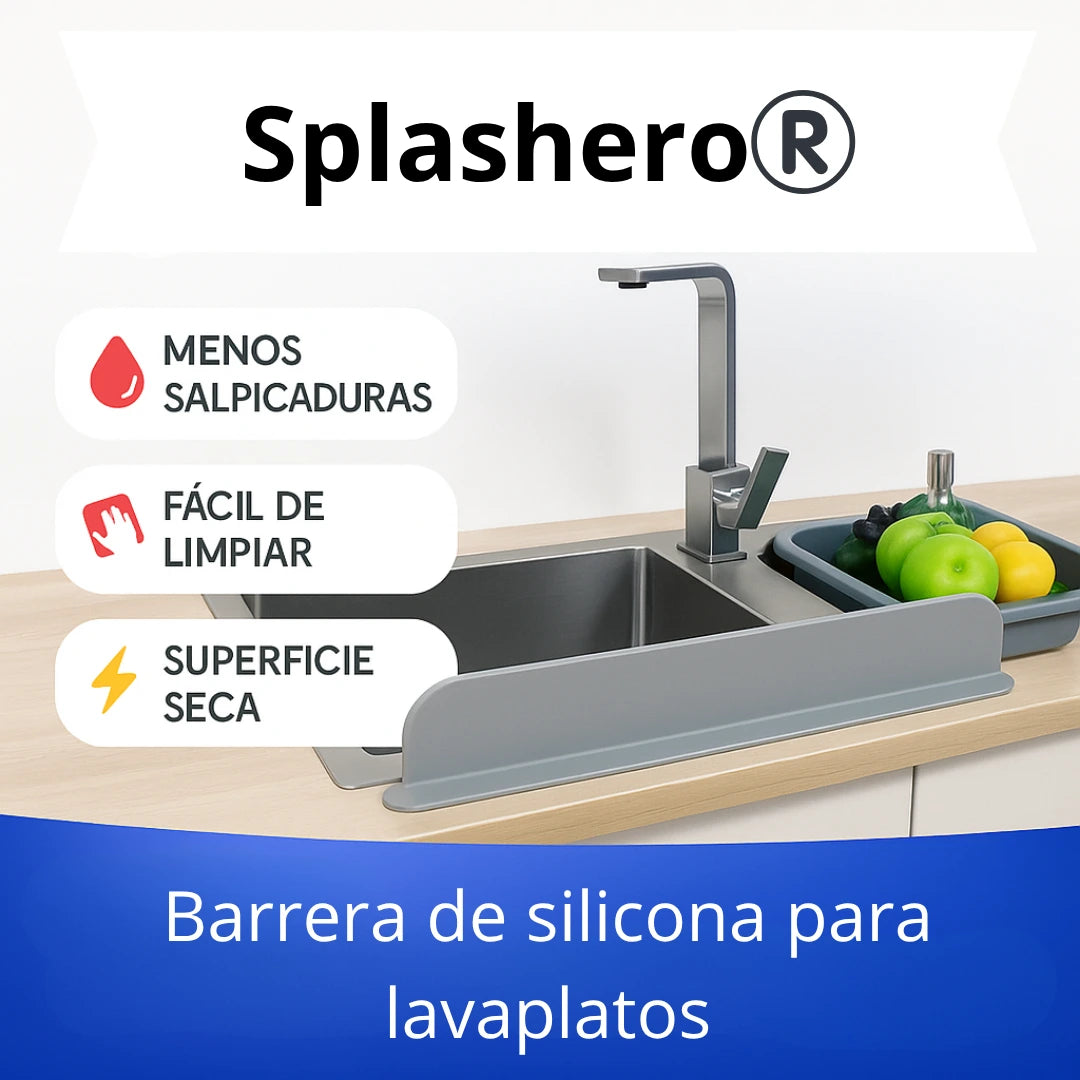 Splashero®️|Barrera de silicona para lavaplatos