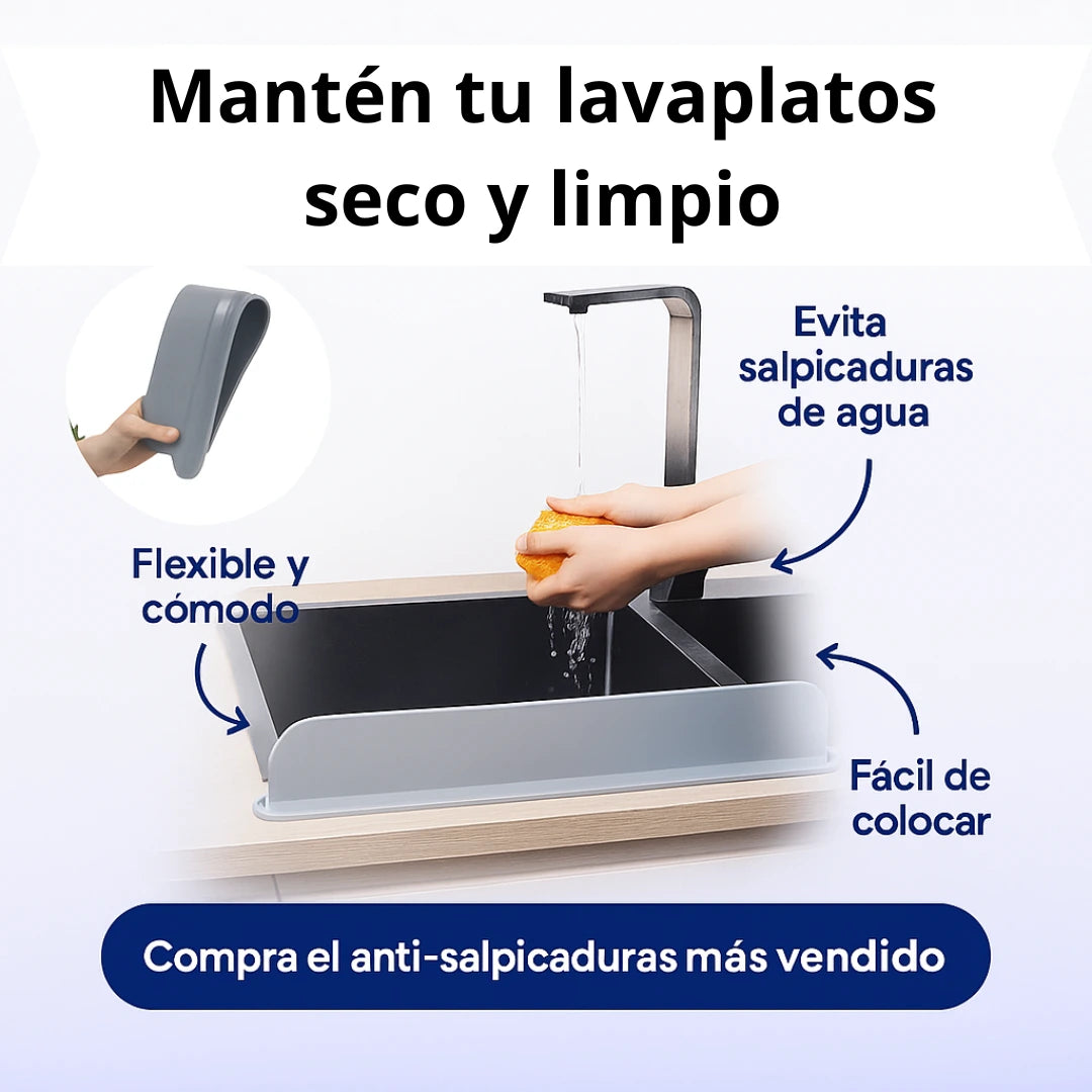 Splashero®️|Barrera de silicona para lavaplatos